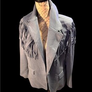 BLANKNYC NWT Fringe Blazer Blue Memories Western Jacket Medium